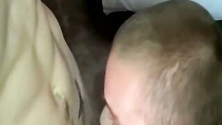 Bareback threesome with two youngster and one mature homo