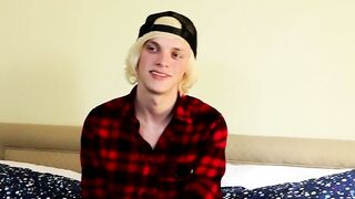 Thick twink cock ends up getting attention after interview
