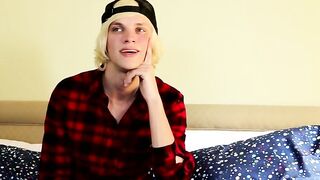 Thick twink cock ends up getting attention after interview
