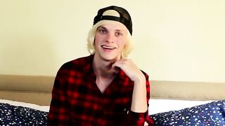 Thick twink cock ends up getting attention after interview