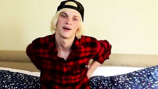 Thick twink cock ends up getting attention after interview