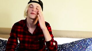 Thick twink cock ends up getting attention after interview