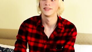 Thick twink cock ends up getting attention after interview
