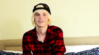 Thick twink cock ends up getting attention after interview