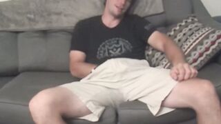 Handsome straight jock Hunter is always horny and needs to rub his cock