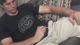 Handsome straight jock Hunter is always horny and needs to rub his cock