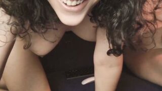 Shemale small cock is licked by a Latina tranny