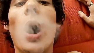Euro jocks Jerry and Clark were well pleasured in their intense smoke fucking