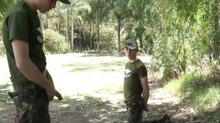 Jake Lotti and Loick Gauthier fills the barracks with their moans