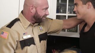 Officer Killian Knox punishes his alluring stepson Killian Knox asshole Hoe 2