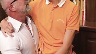 Extra hung stepgrandpa Lance Charger buries his cock into my butt hole