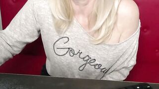 Blonde amateur mature with glasses