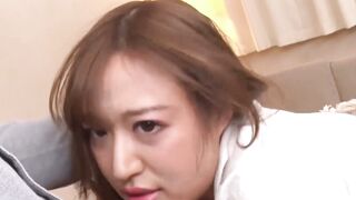 Beautiful Runa Hinata make up to his hung bosses by offering her pink cunt