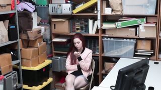 ShopliftersPunished.com - Redhead teen Cassidy Michaels tastes security guys hot cum