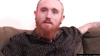 RealAltGuys.com - Bearded ginger strokes his juicy dick solo and shoots his load