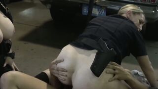 MILF cop Maggie Green shares young BBC with partner