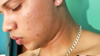 MachoIO.com - Handsome Latino jock strokes and explodes a hot load