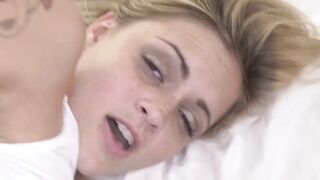 Spoiled teen Madison Hart hammered doggystyle for cum facial