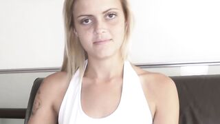 Spoiled teen Madison Hart hammered doggystyle for cum facial