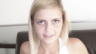 Spoiled teen Madison Hart hammered doggystyle for cum facial