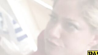 Lingerie babe Leah Lixx anal fuck ends with cum in mouth