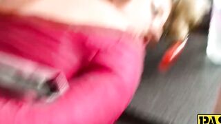 Lingerie babe Leah Lixx anal fuck ends with cum in mouth