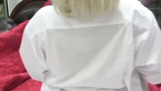 Granny Lacey Starr deepthroats big dick before hard riding