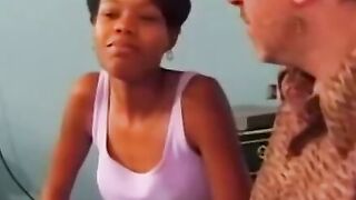 Adorable black teen has her pussy fucked hard in doggystyle