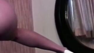 Gorgeous lesbian dildo fucked her tight ass hole wile pussy playing