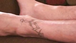 Hairy amateur playfully teases his cock and jizzes big loads