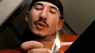 Two thugs have their jerk off party with fountains of cum