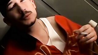 Two thugs have their jerk off party with fountains of cum