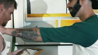 DisruptiveMovie.com - Ryan Jordan deepthroats Romeo Davis' big dick in inked twink fu