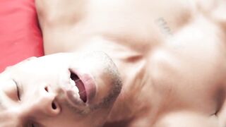 MaleNoir.com - Handsome black hunk Jacen Zhu strokes his monster BBC and cums hard