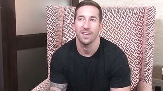 MilitaryHunk.com - Brad Powers jerks his fat and throbbing cock until he cums hard wi