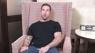 MilitaryHunk.com - Brad Powers jerks his fat and throbbing cock until he cums hard wi