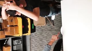 Horny Security Guards Ass Bangs a Sweet Skinny Thief
