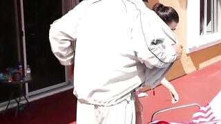 SmallGirlsInPorn.com - Tight Carolina Sweets learns to ride a massive cock roughly