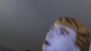 Young stud wears a Trump mask and fucks hunks