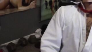 Young stud wears a Trump mask and fucks hunks
