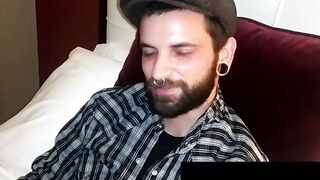MenWithFur.com - Big-dicked hairy guy loves jerking his rock hard dick
