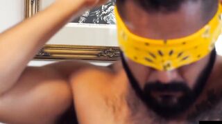 HardcoreBears.com - Hairy bear strokes his cock thinking about getting fucked hard