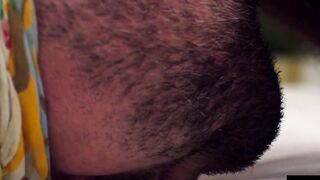 HardcoreBears.com - Hairy bear strokes his cock thinking about getting fucked hard
