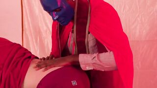 SayUncleNetwork.com - Masked inked stud's interracial bareback session ends with a cr