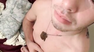 Str8Thugs.com - Samuel's first-time jerk off for cash, exploring his own hard cock