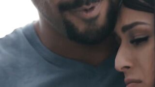 Loving stepdad comforts TS stepteen by fucking her