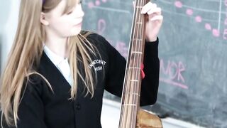 Sexy schoolgirl Dolly Leigh sucks a cock for good grades