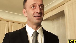 Submissive Honesty eats cum and dominated by daddy Pascal