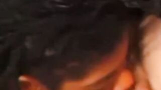 Delectable black teen strips and fucks like naughty cowgirl