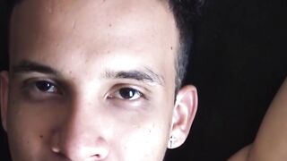 Innocent stud Jota exposes his uncut dick and masturbates in front of me